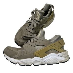 Nike Air Huarache Men's Gray Tan Shoes Size 10.5 318429-040